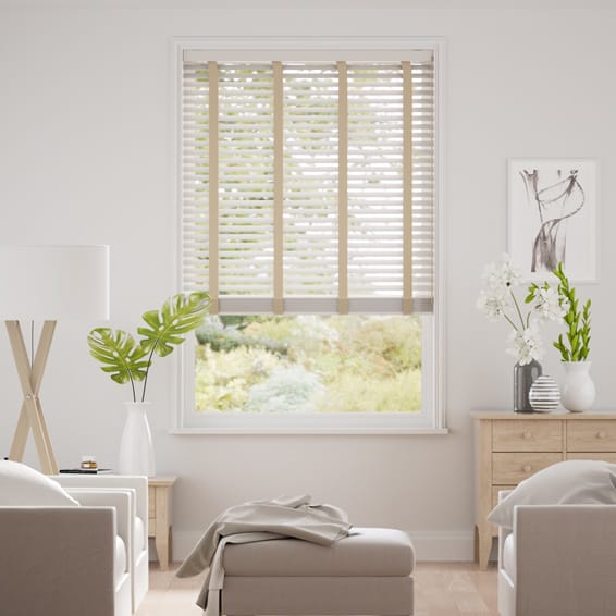 シンプル　ピュアホワイト＆アイボリー ウッドブラインド