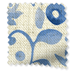 スプリングフローラル　ブルー カーテン サンプルの写真