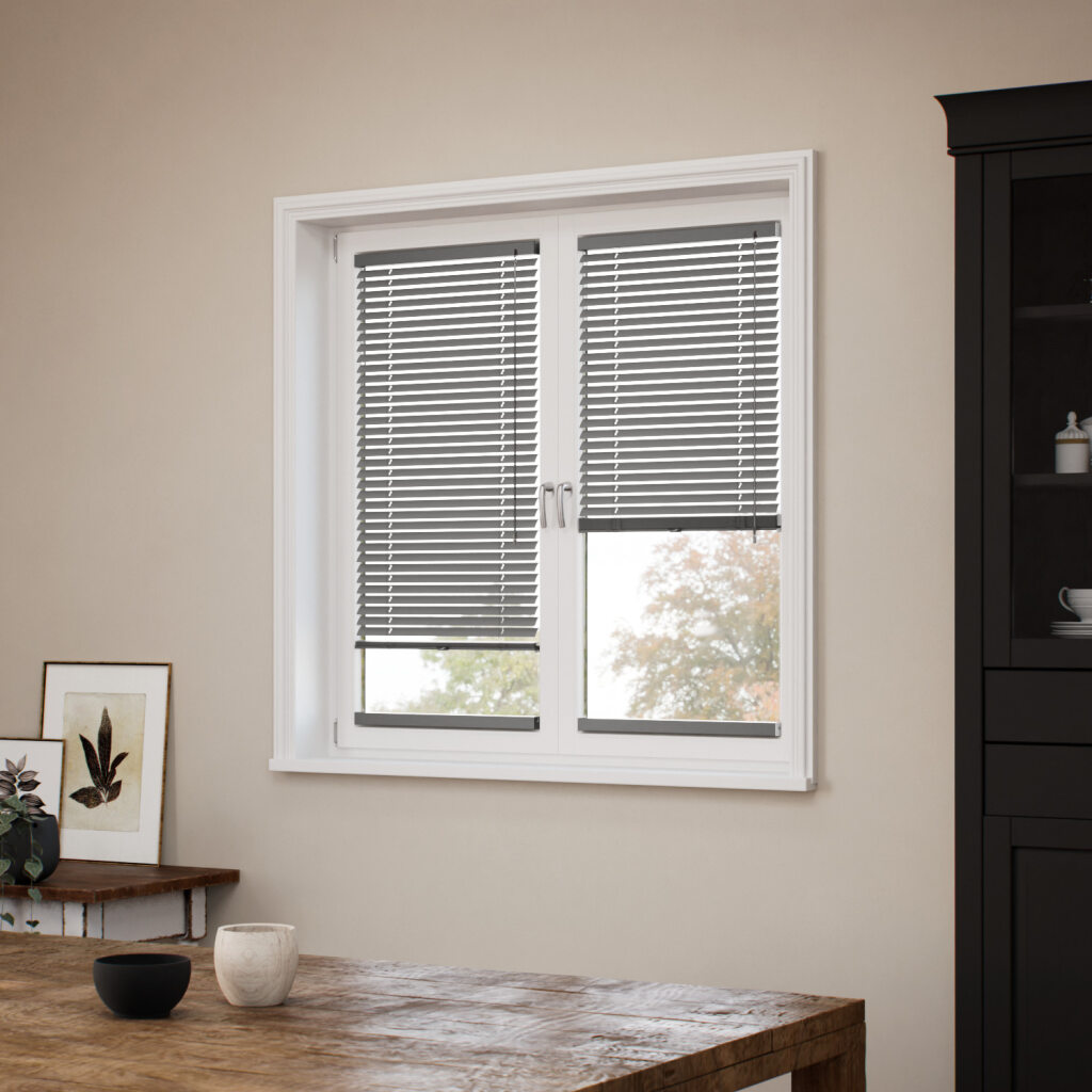 窓貼りタイプ】エッセンス ミッドグレー アルミブラインド