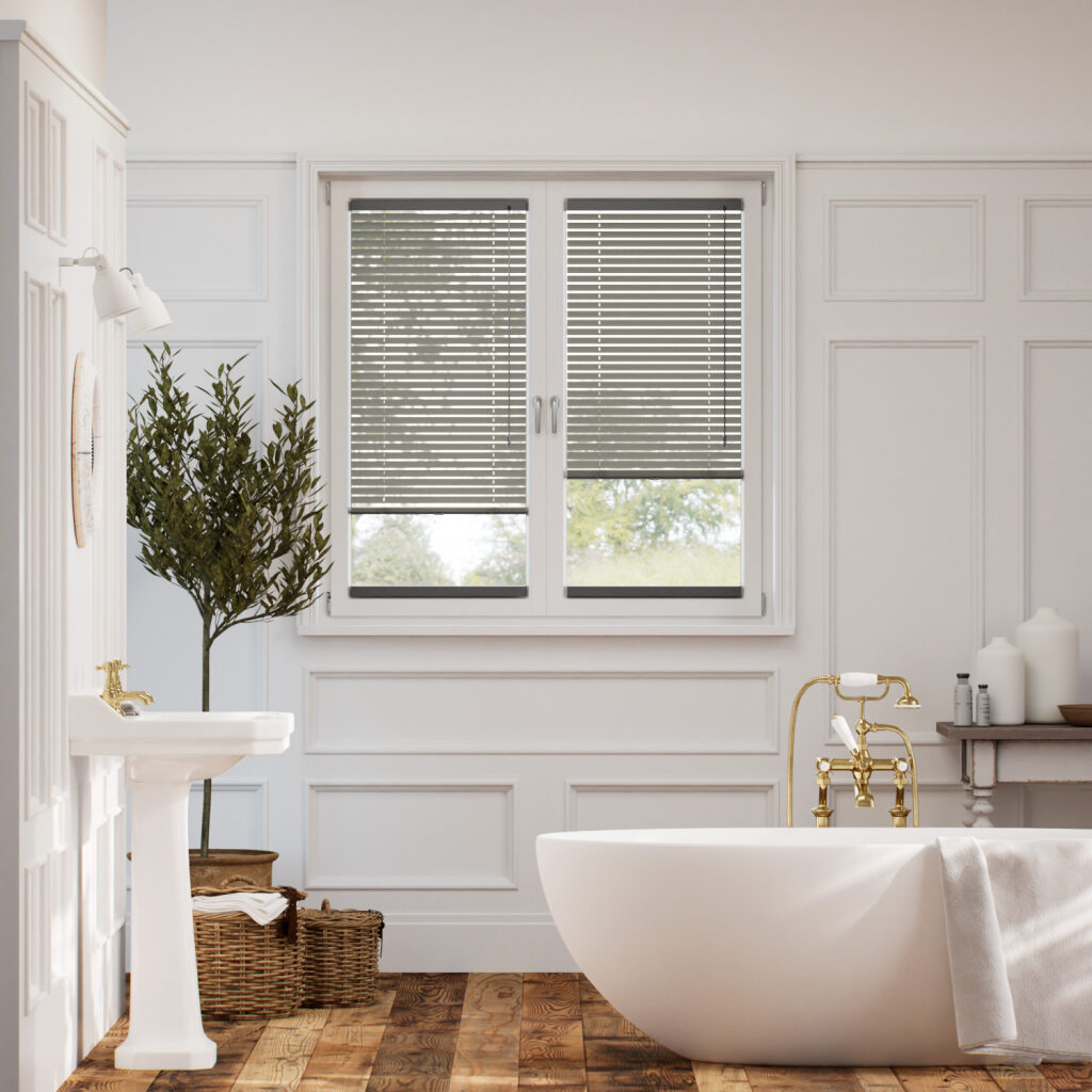 【窓貼りタイプ】エッセンス　パールグラファイト アルミブラインド