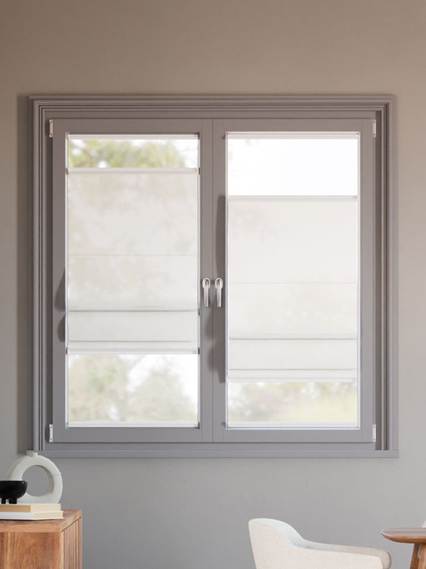 【窓貼りタイプ】ビジュリネン アラバスタ Top Down Bottom Up Stick2Fit Roman Blind サムネイル写真