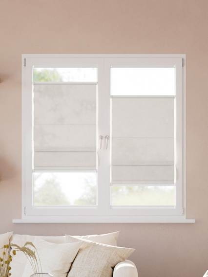 【窓貼りタイプ】カバンディッシュ クリーム Top Down Bottom Up Stick2Fit Roman Blind サムネイル写真