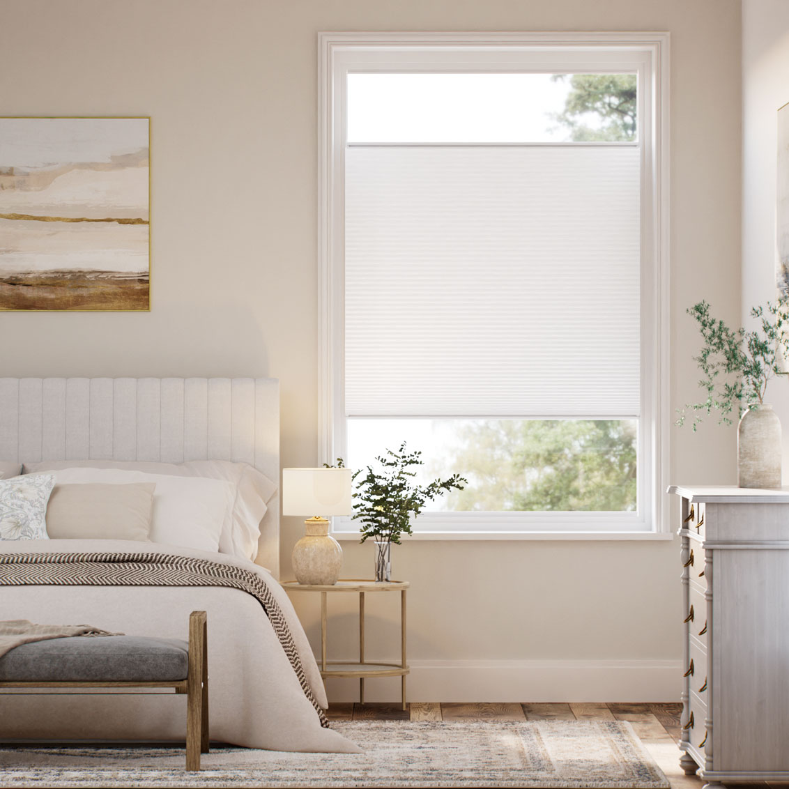 【窓貼りタイプ】遮光 チョーク ハニカム シェード