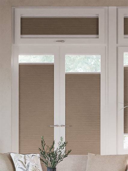 【窓貼りタイプ】遮光 チョコレート ハニカム Stick2Fit Pleated サムネイル写真