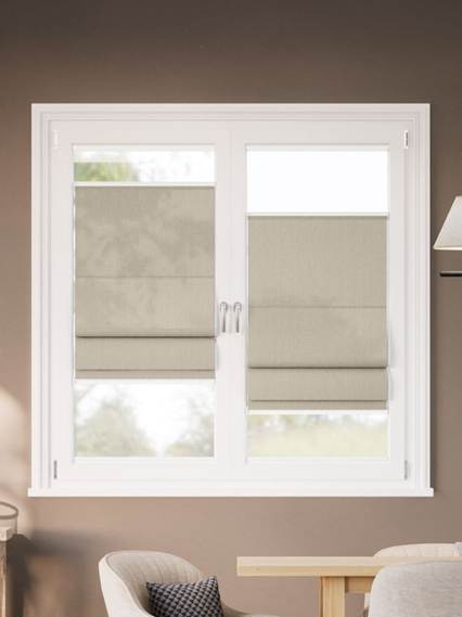 【窓貼りタイプ】リネン ホップサック Top Down Bottom Up Stick2Fit Roman Blind サムネイル写真