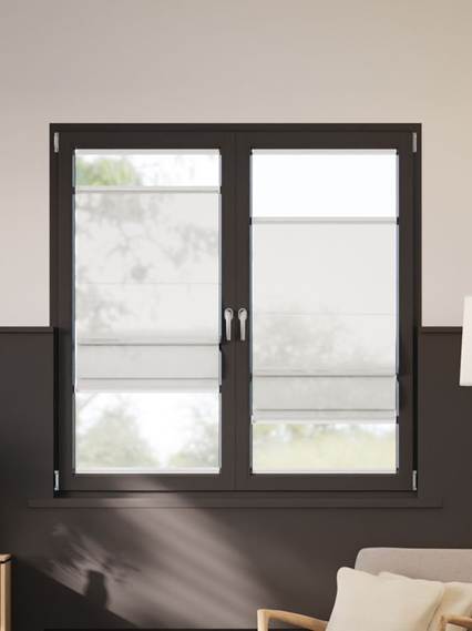 【窓貼りタイプ】マダガスカルボイル ニュートラル Top Down Bottom Up Stick2Fit Roman Blind サムネイル写真