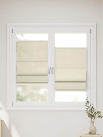 【窓貼りタイプ】パレオリネン ビンテージクリーム Top Down Bottom Up Stick2Fit Roman Blind サムネイル写真