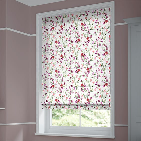 スイートピー ピンク ローマンシェード