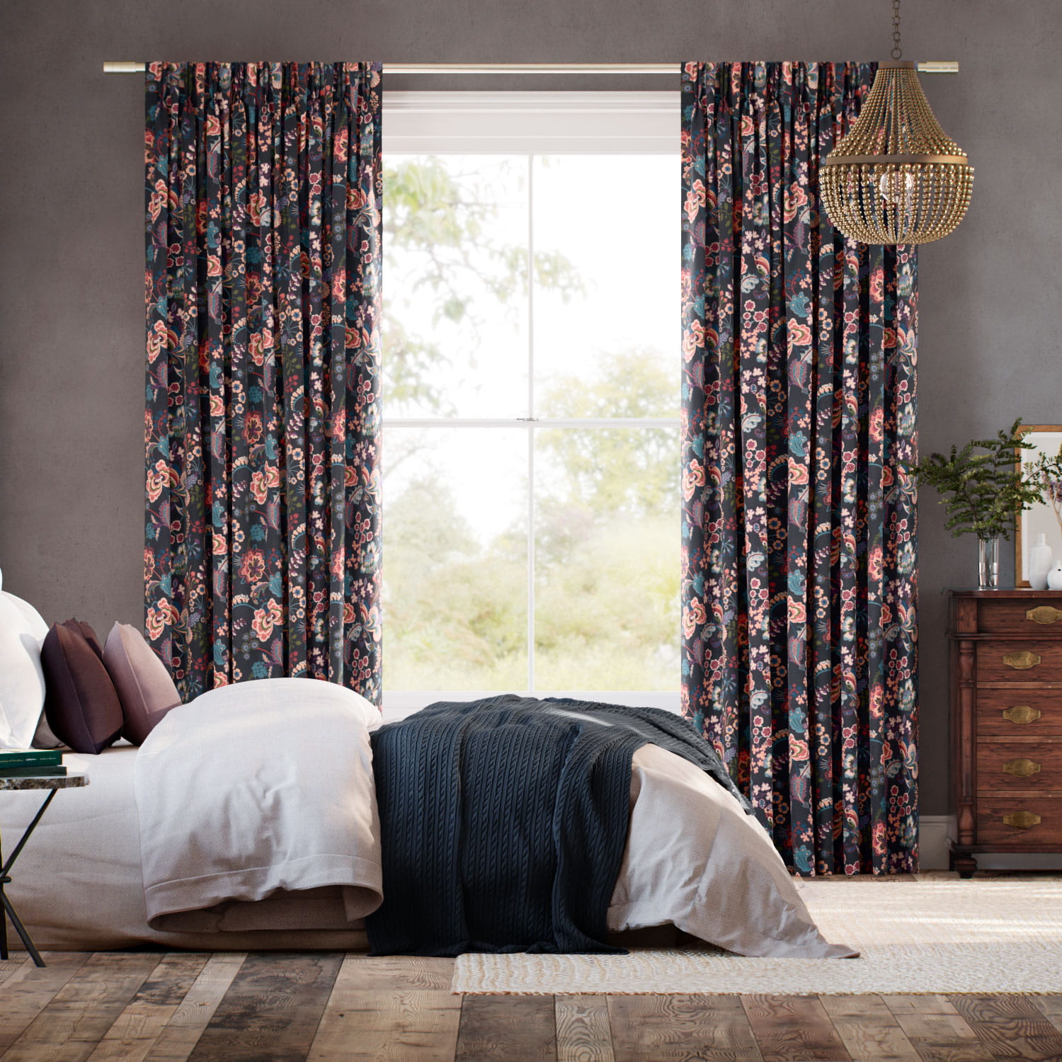 シンフォニー ヒッコリー カーテン