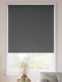 【つっぱり式】遮光 ダークグレー ロールスクリーン サムネイル写真