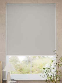 【つっぱり式】遮光 ライトグレー ロールスクリーン サムネイル写真