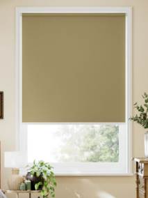 【つっぱり式】遮光 タン  ロールスクリーン サムネイル写真