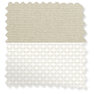 【突っ張り式】 遮光ファッジ＆アイスホワイト ダブルロールスクリーン サンプルの写真