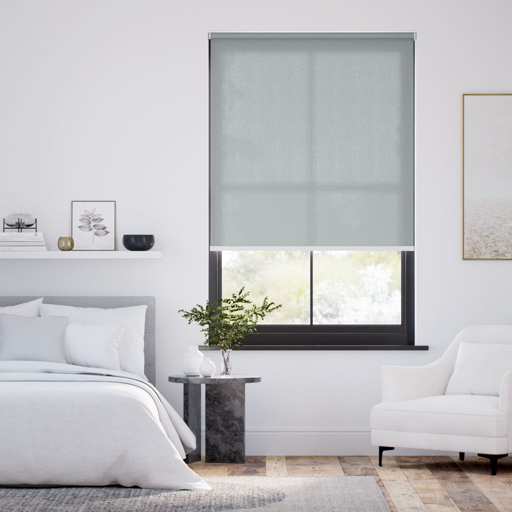 【つっぱり式】防炎 非遮光 ダークグレー ロールスクリーン