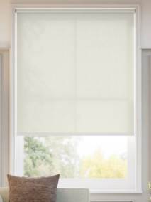 【つっぱり式】防炎 非遮光 アイボリー ロールスクリーン サムネイル写真