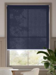 【つっぱり式】防炎 非遮光 ネイビー ロールスクリーン サムネイル写真