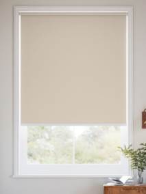 【つっぱり式】遮光 アイボリー ロールスクリーン サムネイル写真