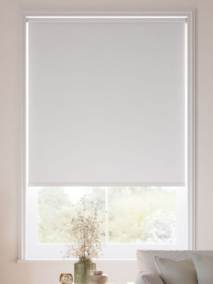 【つっぱり式】遮光 ホワイト ロールスクリーン サムネイル写真