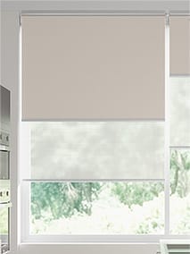 【突っ張り式】チタン 遮光キャンバス&アイスホワイト ダブルロールスクリーン サムネイル写真