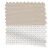 【突っ張り式】チタン 遮光ベージュ&アイスホワイト ダブルロールスクリーン サンプルの写真