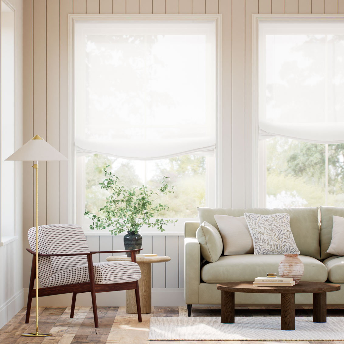 タヒチボイル スノー リラックス ローマンシェード