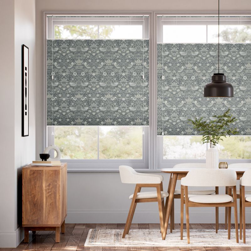 遮光トップダウンハニカム ウィリアムモリス いちご泥棒 マナーグレー シェード