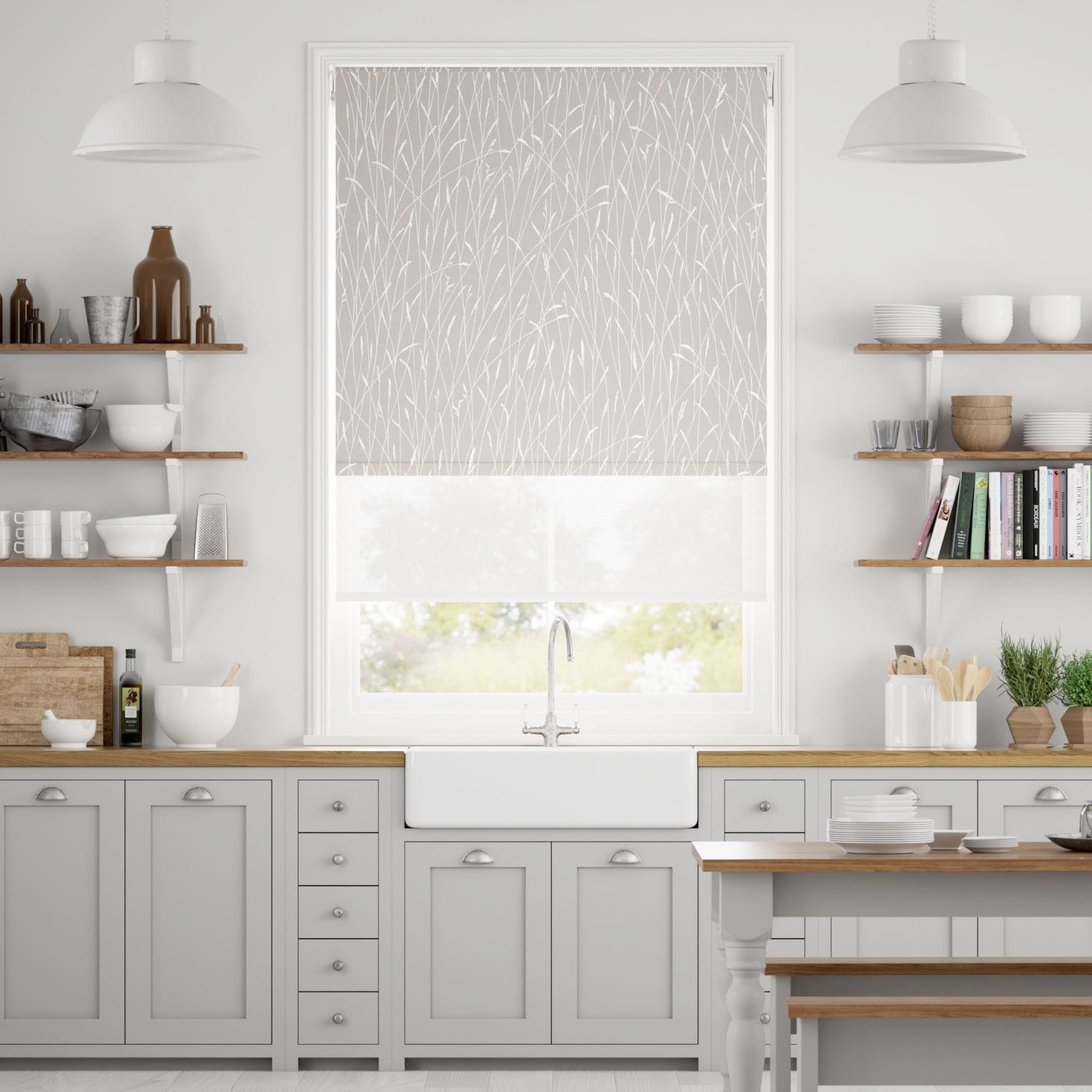 ティモシーグラス 遮光ダヴ&パール ダブルロールスクリーン