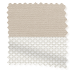 チタン 遮光サンド&アイスホワイト ダブルロールスクリーン サンプルの写真