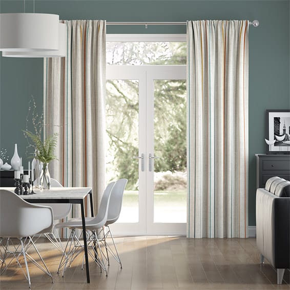 ツイルストライプリネン　メディトレニアン カーテン