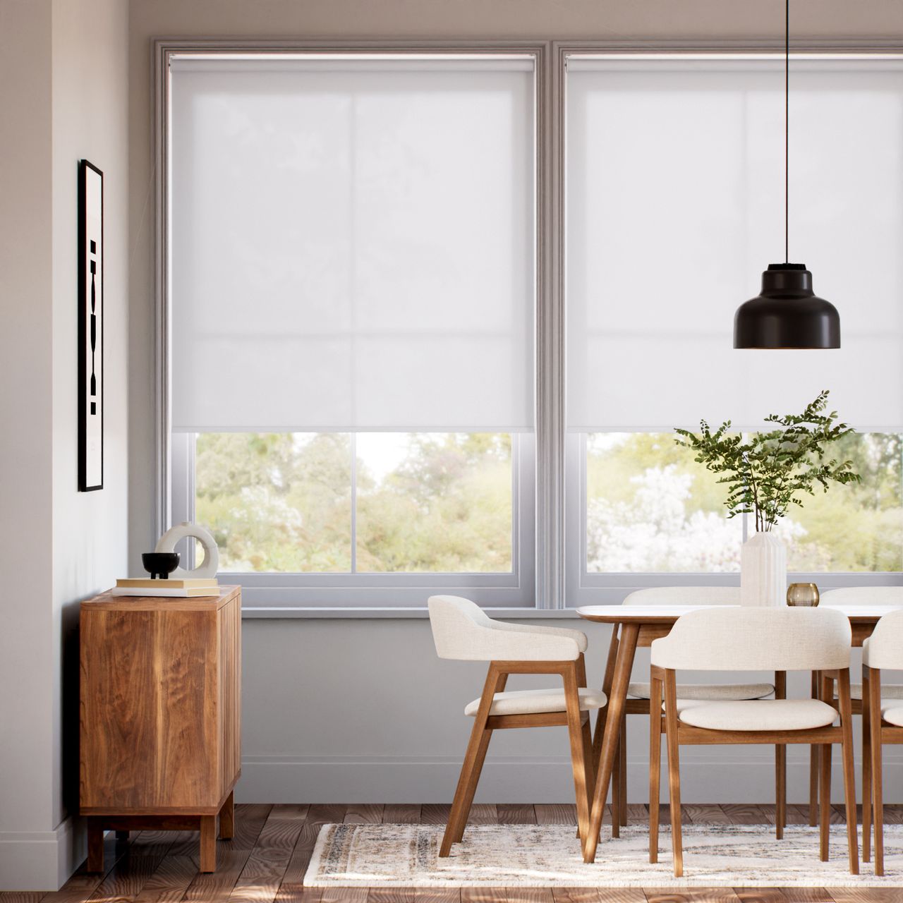 非遮光 クラシックホワイト ロールスクリーン