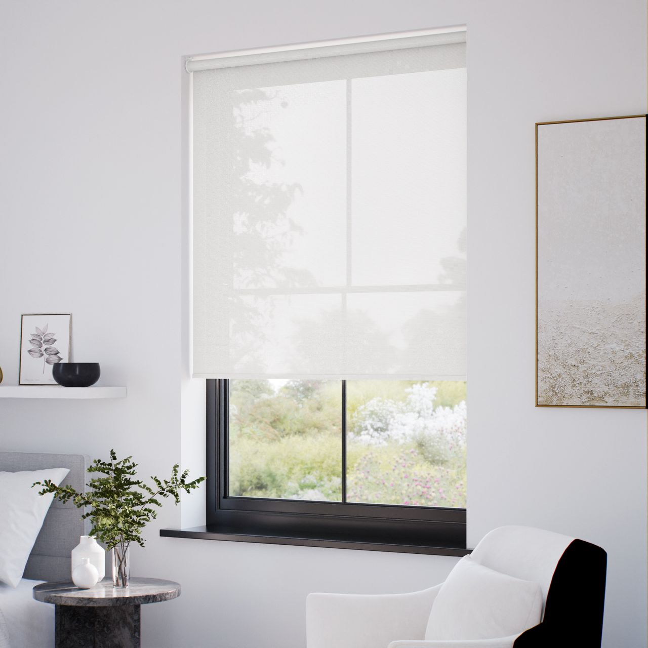 ボイル ホワイト ロールスクリーン