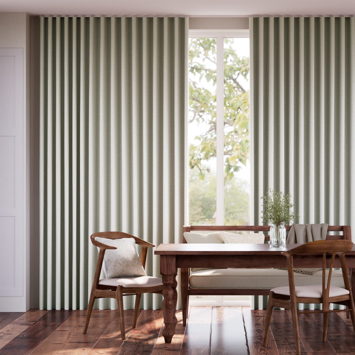 ルミエ ビジュリネン オートミール 裏地なし ウェーブカーテン