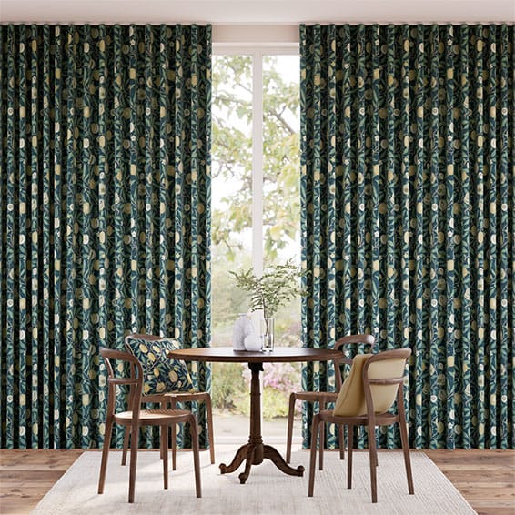 ウェーブ ウィリアムモリス フルーツ エーゲ カーテン