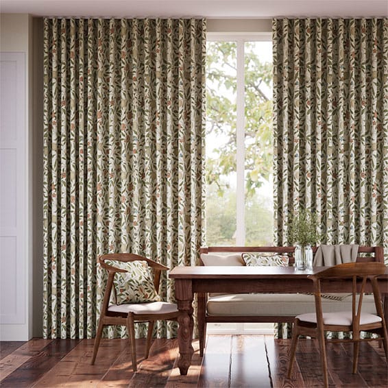 ウェーブ ウィリアムモリス フルーツ オータム カーテン