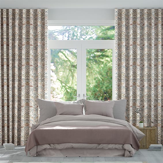 ウェーブ ウィリアムモリス いちご泥棒 ローズチョーク カーテン