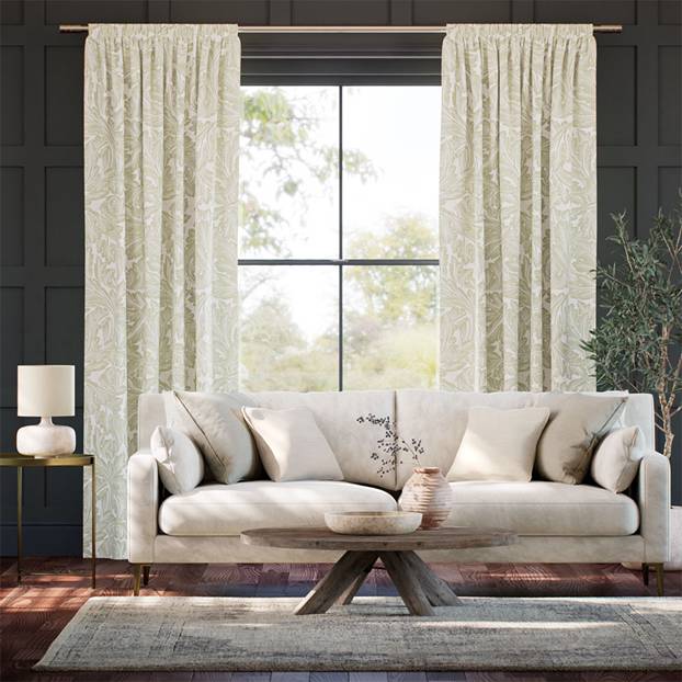 ウィリアムモリス アカンサス オリーブ ジャガード織 カーテン サムネイル写真