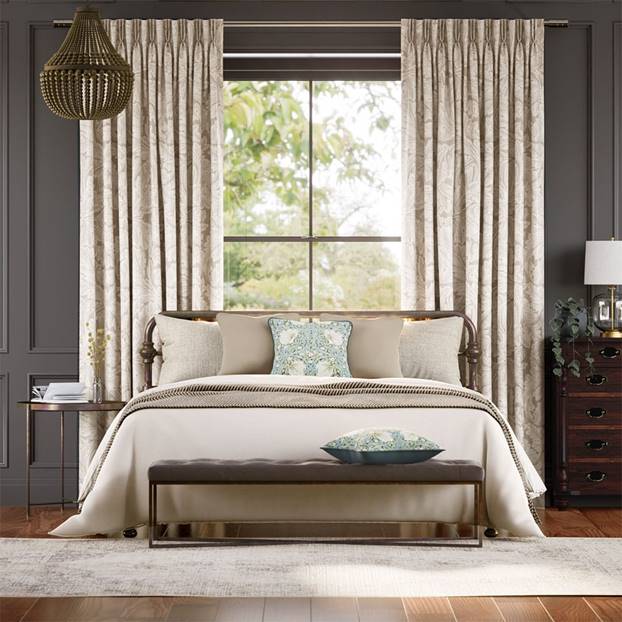 ウィリアムモリス アカンサス ソフトゴールド ジャガード織 カーテン サムネイル写真