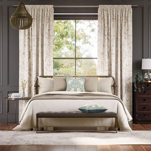 ウィリアムモリス アカンサス ソフトゴールド ジャガード織 カーテン サムネイル写真