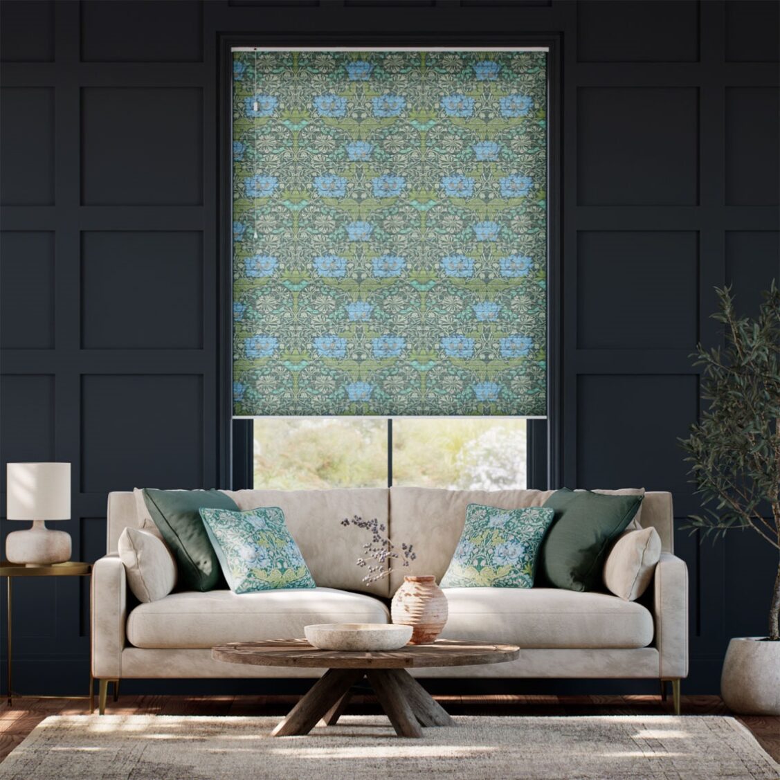 採光ハニカム ウィリアムモリス ハニーサクル&チューリップ ムーンストーン シェード