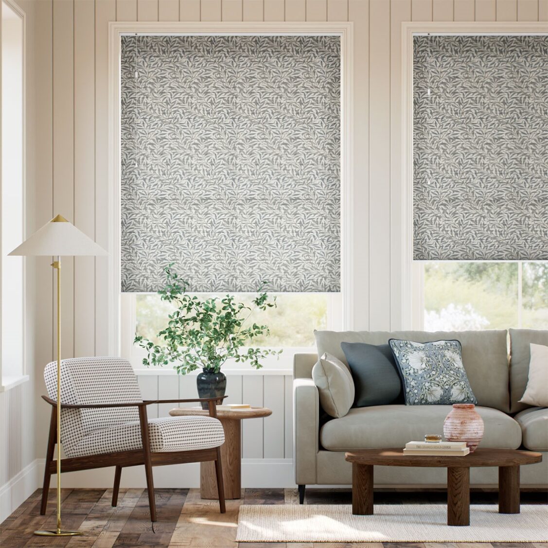 採光ハニカム ウィリアムモリス ウイローバウ ミンク シェード