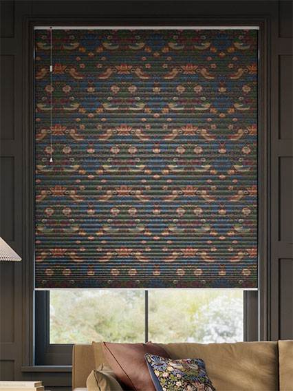 遮光ハニカム ウィリアムモリス いちご泥棒 ジュエル ハニカムシェード サムネイル写真