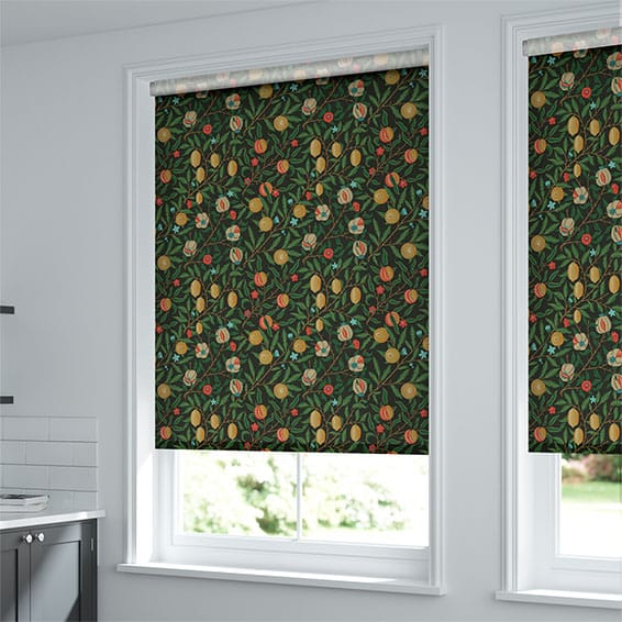 William Morris -ウィリアムモリス フルーツ エボニー ロールスクリーン