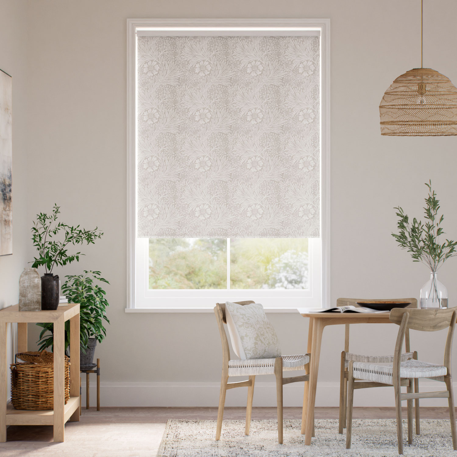 ウィリアムモリス マリゴールド オイスター ジャガード織 ロールスクリーン