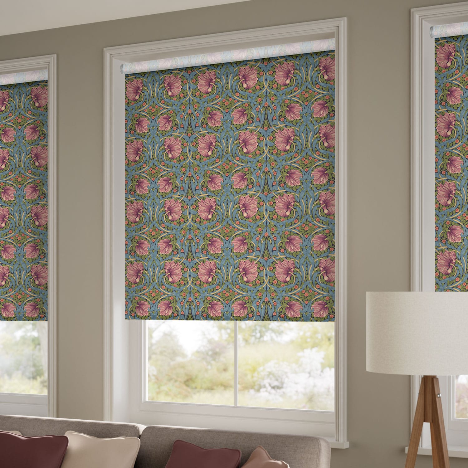 ウィリアムモリス ピンパーネル エルダーベリー ロールスクリーン