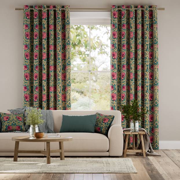 ウィリアムモリス　ピンパーネル　ティール カーテン サムネイル写真