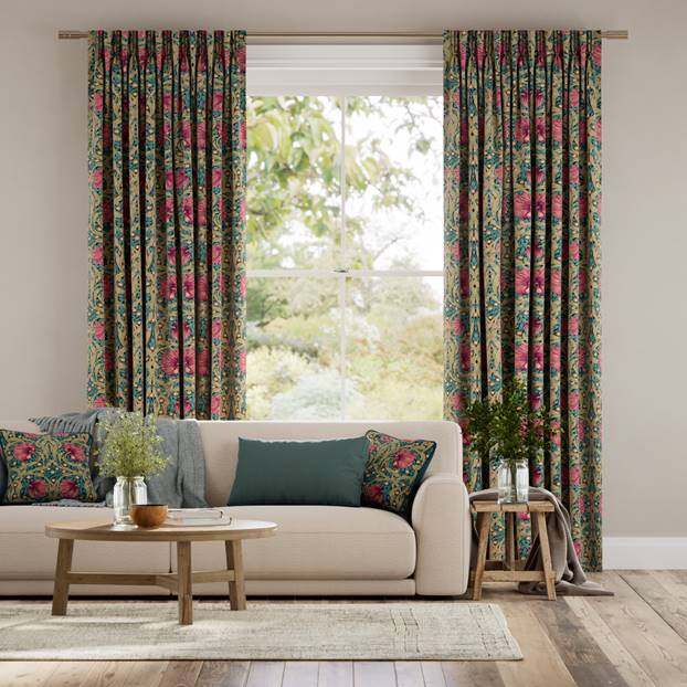 ウィリアムモリス　ピンパーネル　ティール カーテン サムネイル写真