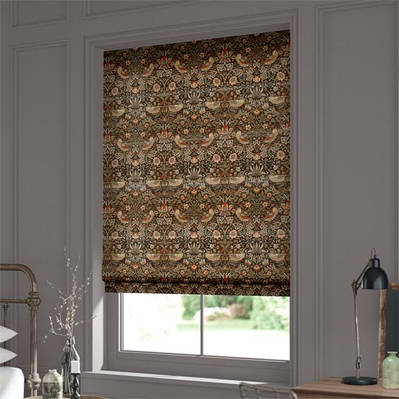 William Morris -ウィリアムモリス いちご泥棒ベルベット ビターチョコ