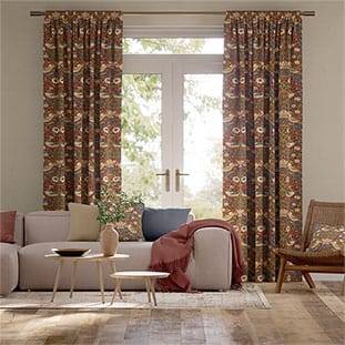 ウィリアムモリス　いちご泥棒　ハリッサレッド カーテン サムネイル写真