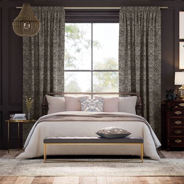 ウィリアムモリス いちご泥棒 アンティークブロンズ ジャガード織　 カーテン サムネイル写真