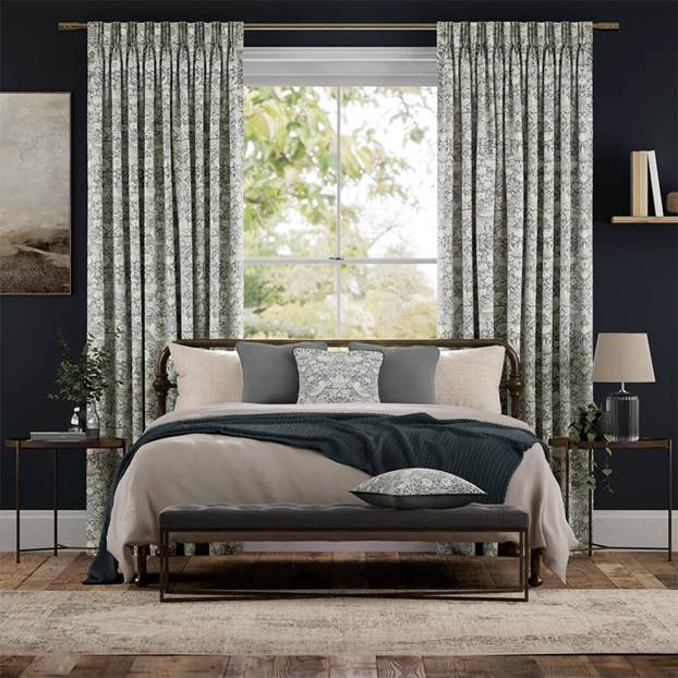 ウィリアムモリス　いちご泥棒　マナーグレー カーテン サムネイル写真